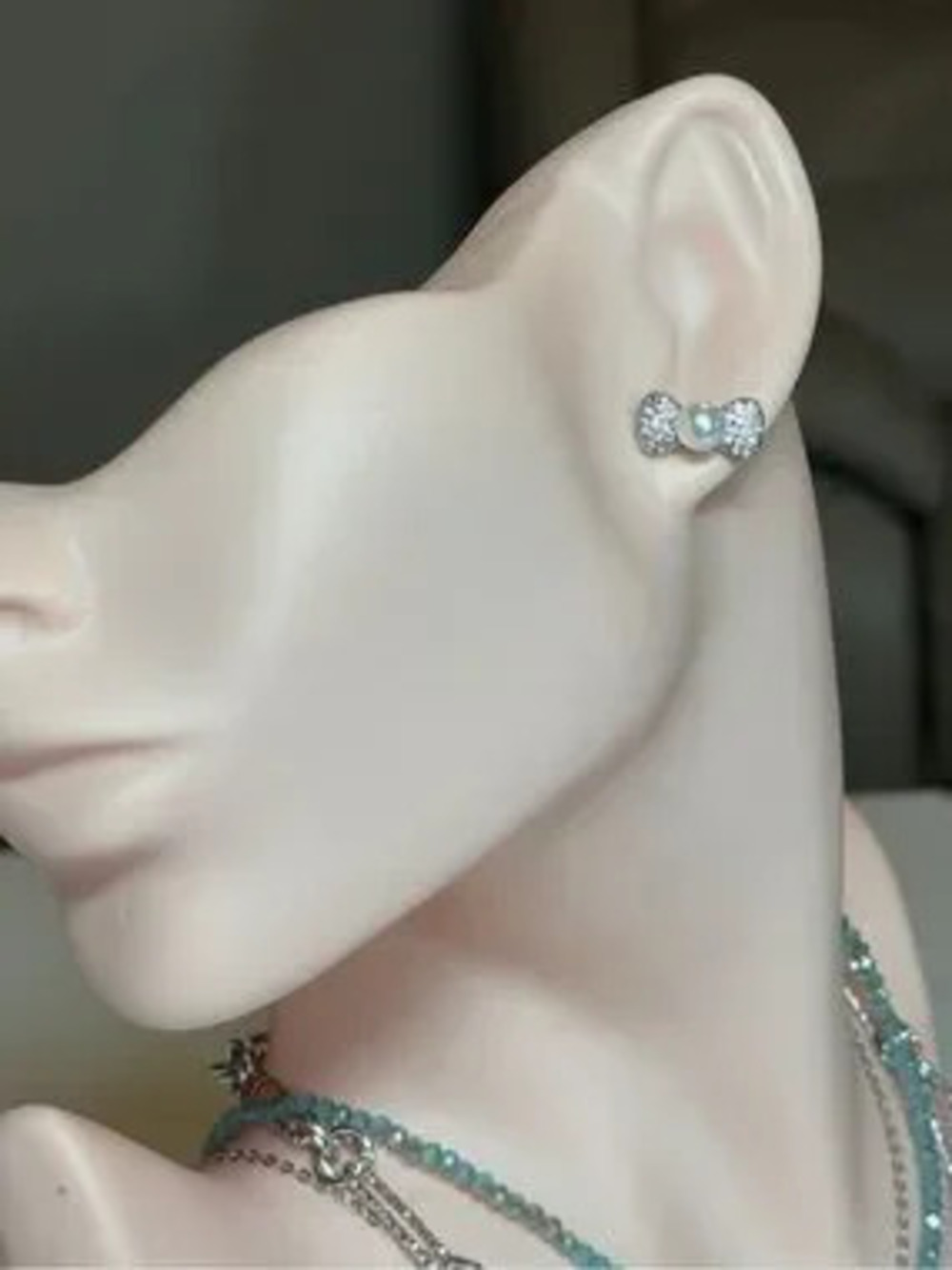 Elegant Bow Pearl Stud Earrings